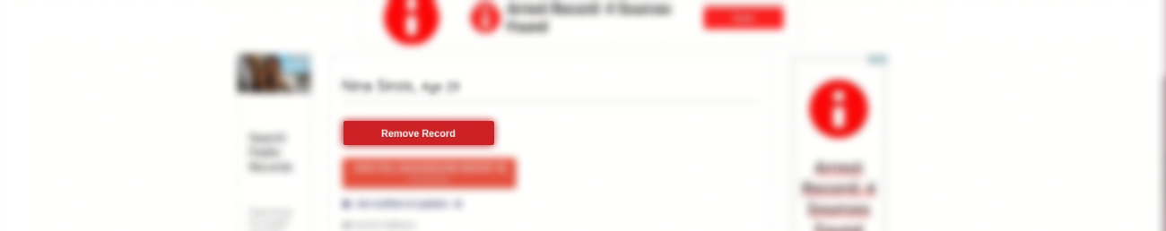 Historical record removal control interface example for USA People Search. Example identifying details are obscured where needed.