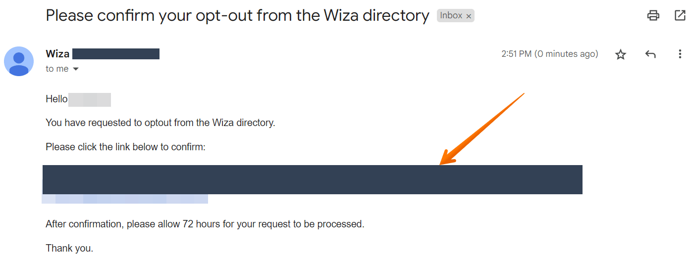 Historical email verification example interface example for Wiza. Example identifying details are obscured where needed.