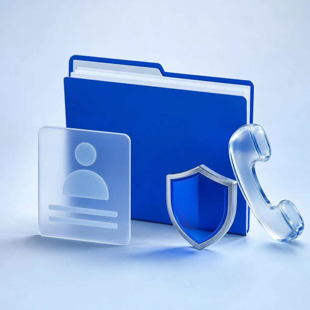 Original conceptual privacy artwork for the USPhoneBook guide, not a screenshot of its website.